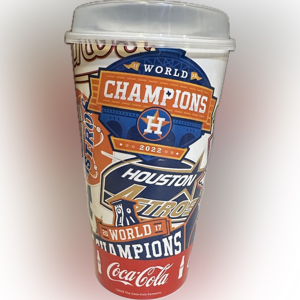 HOUSTON ASTROS WORLD CHAMPIONS GAME CUP TUMBLER 2022 SERIES MLB BASEBALL 32OZ